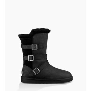 UGG Australia Becket II Dark Green Leather Sheepskin Boots Women's size 6